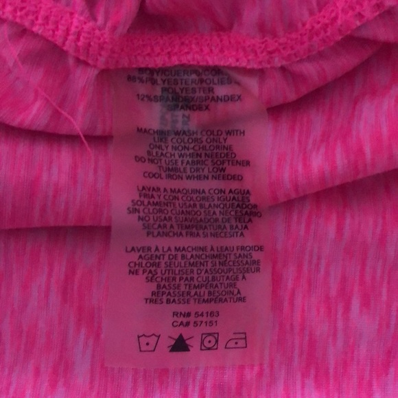 Pink & White Performance Tee with Back Hole Accent - Picture 9 of 11